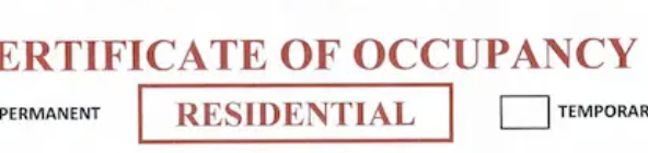 Occupation Certificate